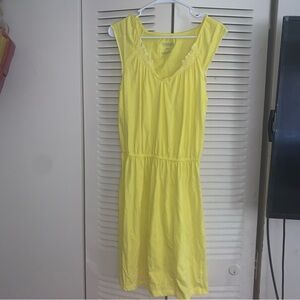 Old Navy Yellow MIDI Length Dress Size Medium